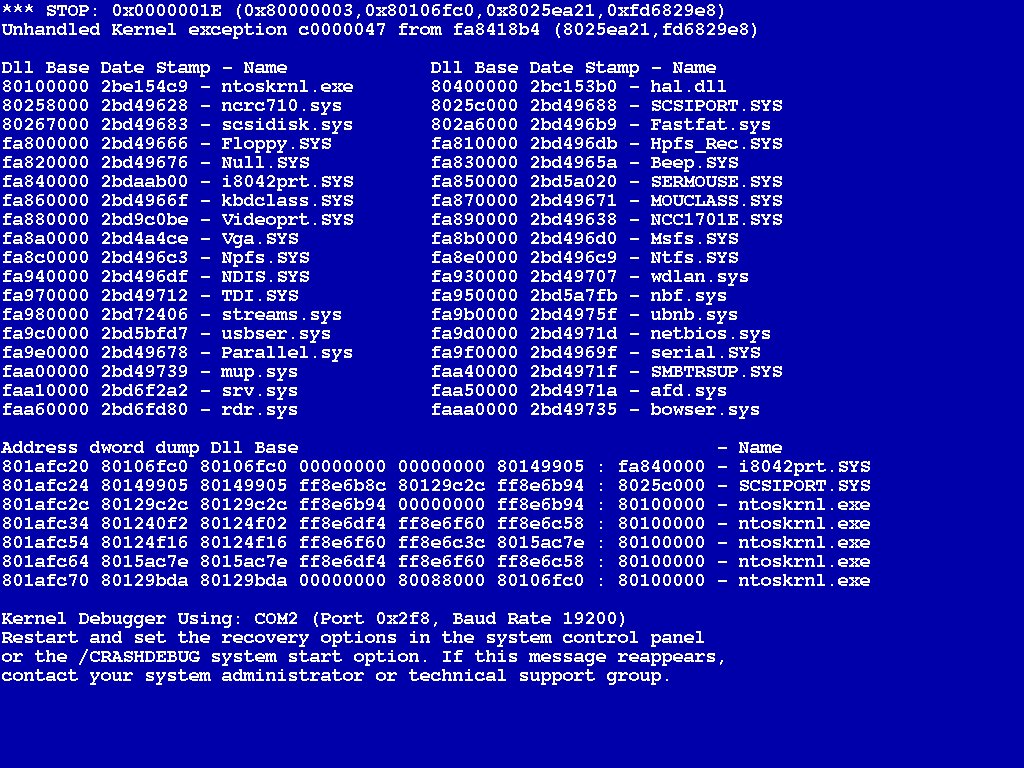 Blue Screen Of Death Blue Screen Of Death
